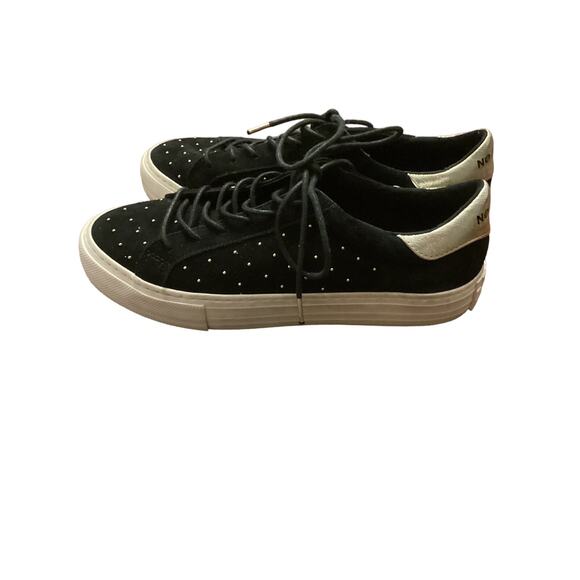 Anthropologie No Name black suede Sz 39 studded trainers - Picture 1 of 8